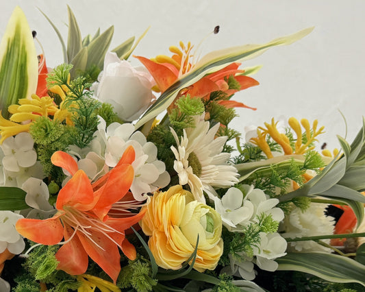 Druppelvormig oranje bloemen close-up