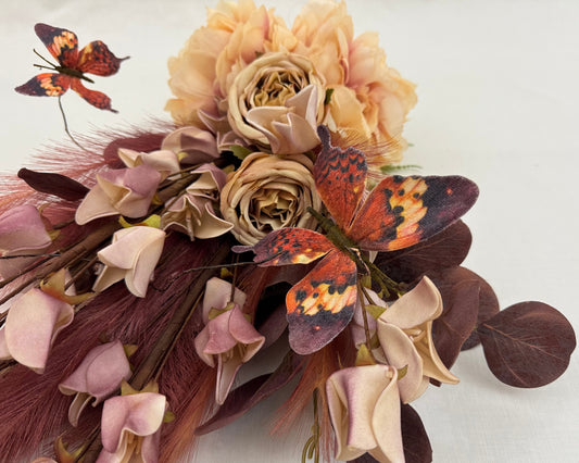 rouwbloemen met vlinders