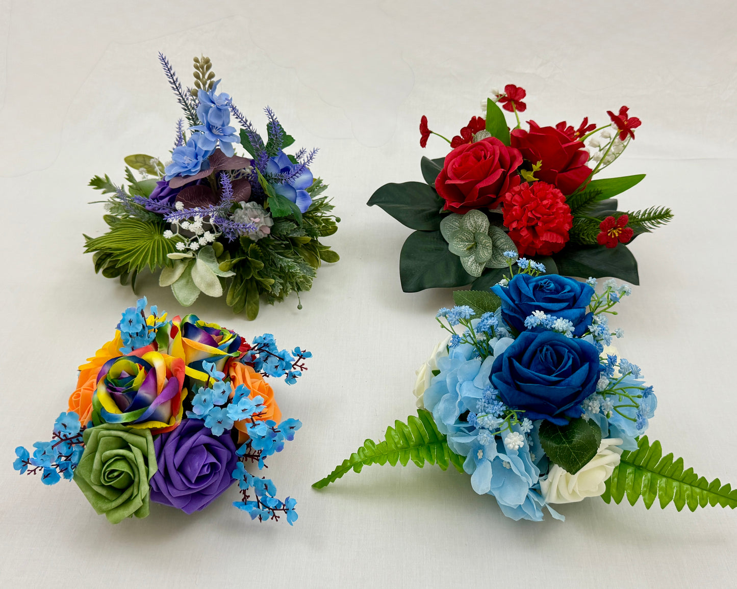 Collectie mini-rouwboeketten