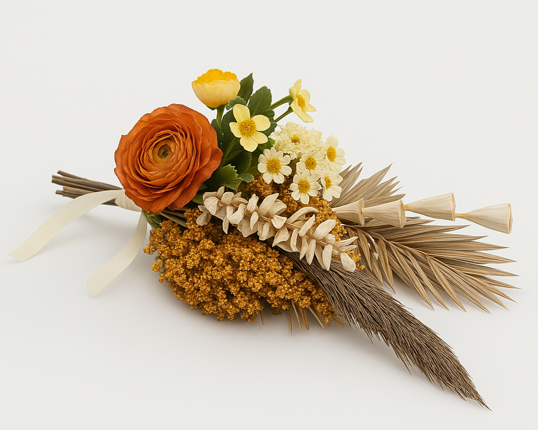 Droogboeket uitvaart 54 cm