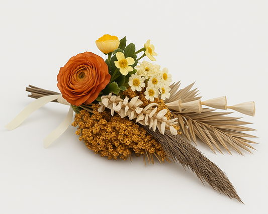 Droogboeket uitvaart 54 cm