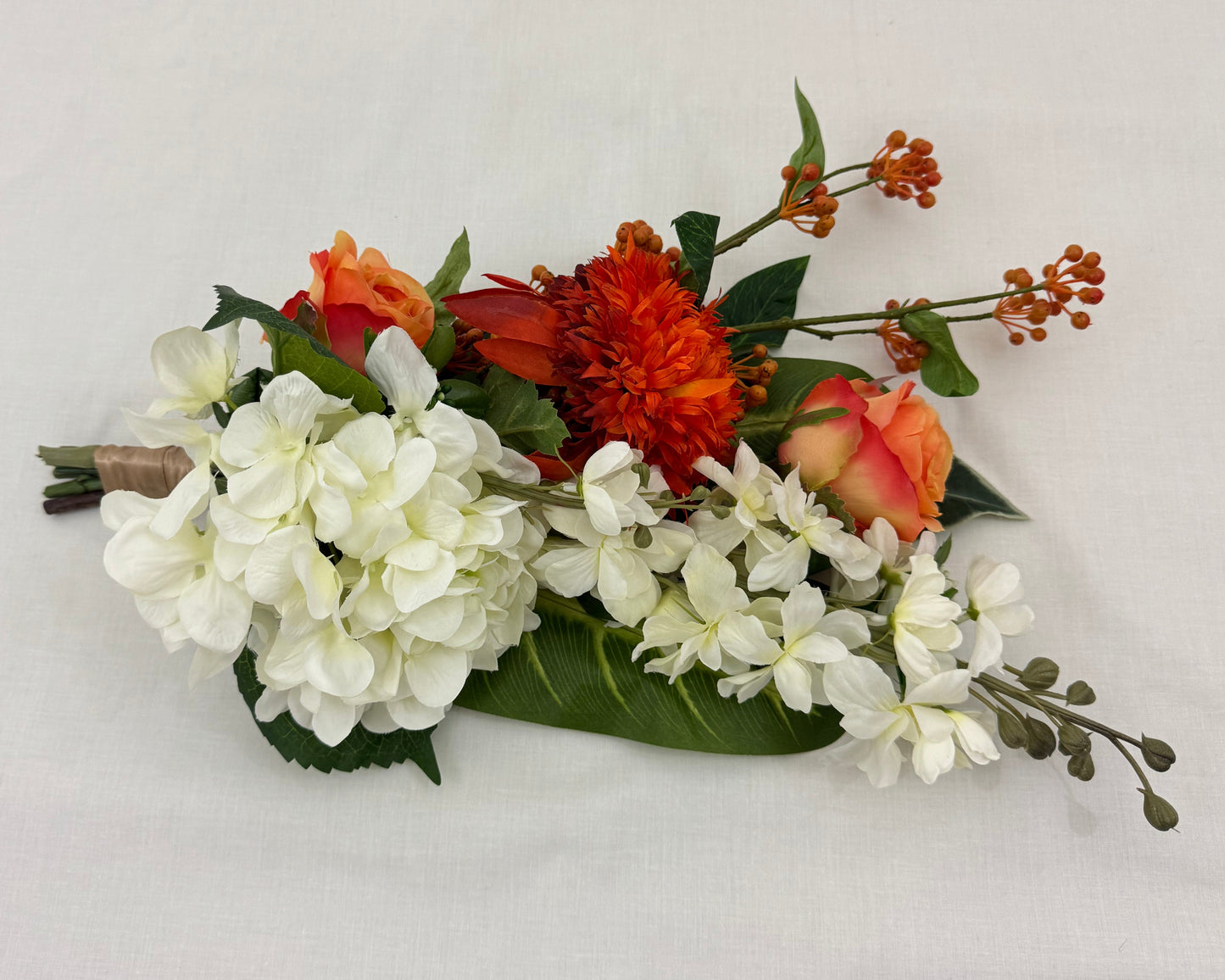 Rouwboeket hortensia