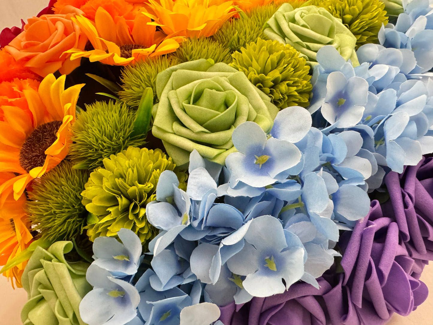 Close up van regenboog biedermeier