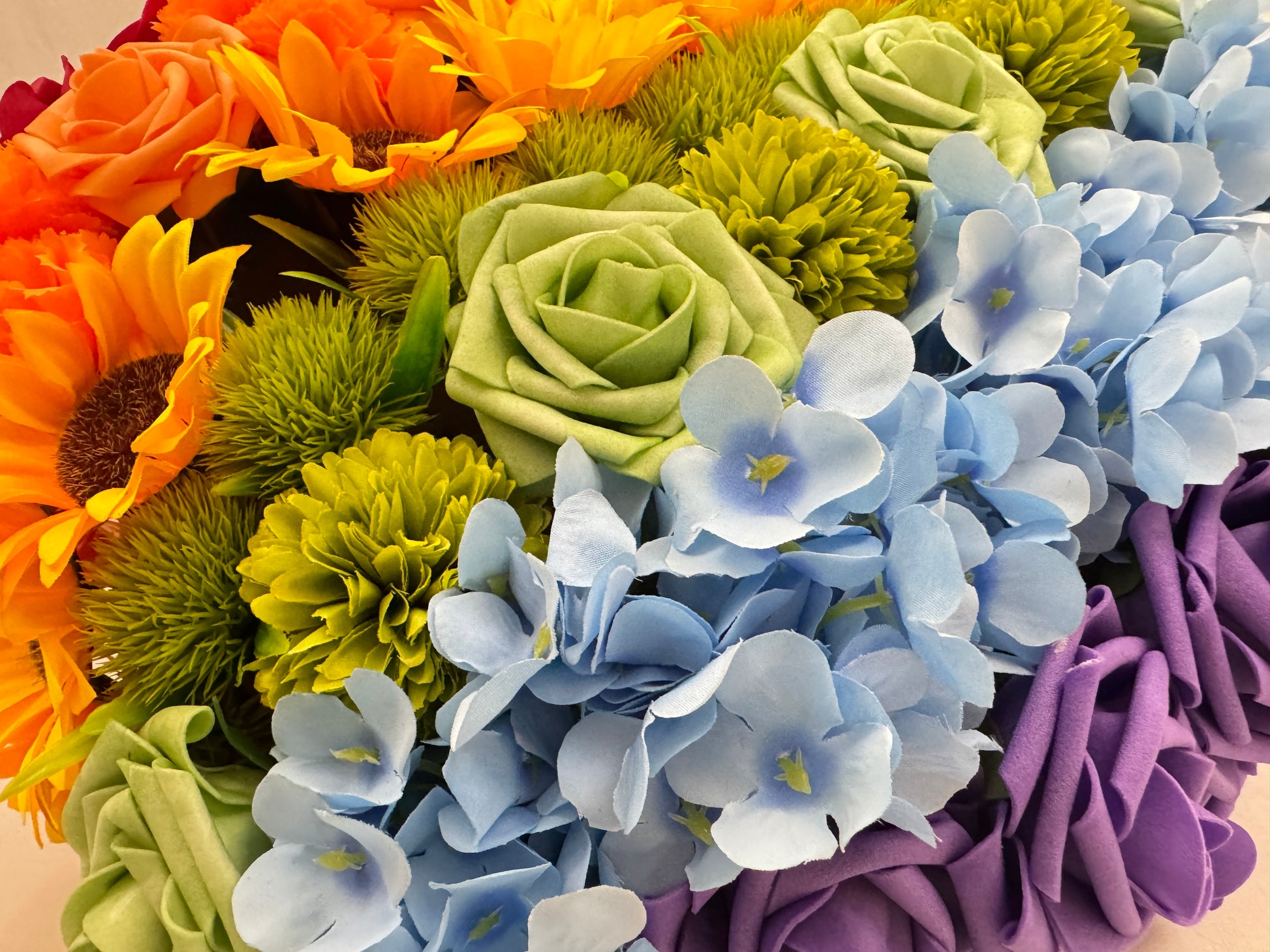 Close up van regenboog biedermeier