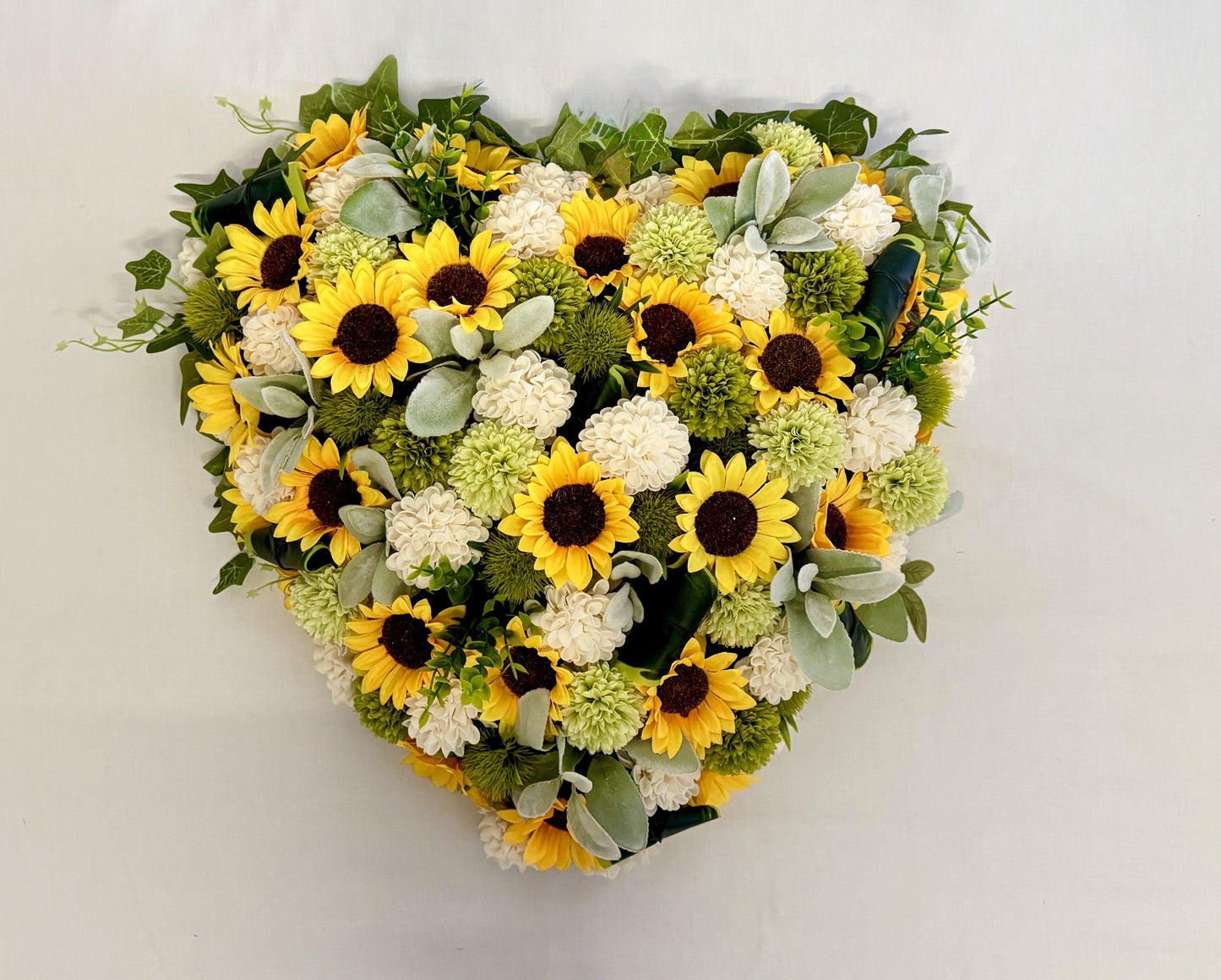 Rouwhart - Geel (zonnebloemen)