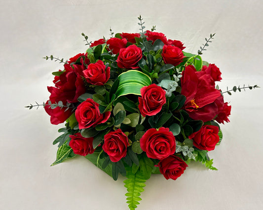 Biedermeier rode bloemen