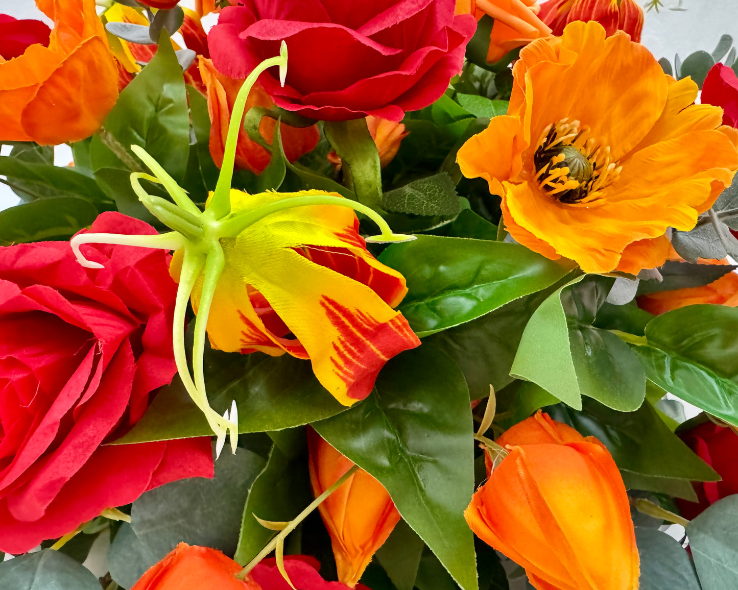 Close up oranje biedermeier