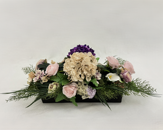 Langwerpig rouwstuk hortensia