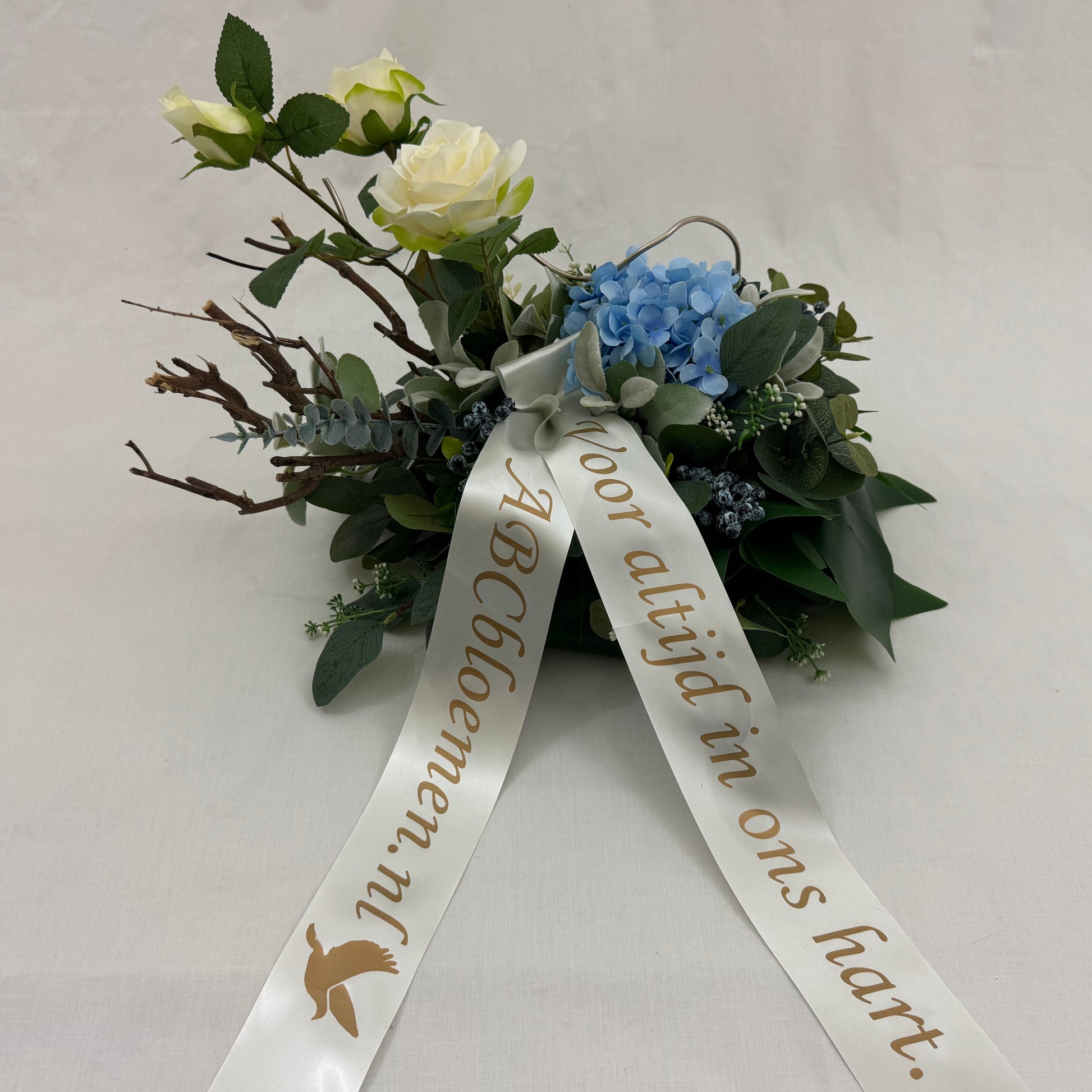 rouwstuk klein hortensia