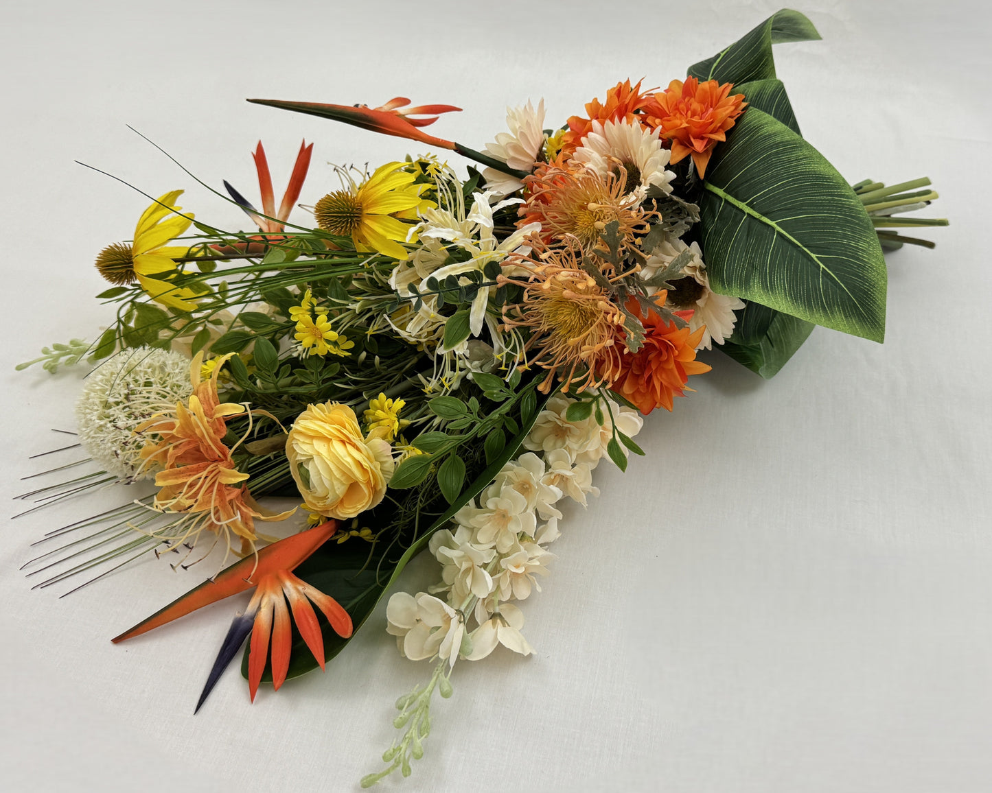 Rouwboeket met wilde bloemen