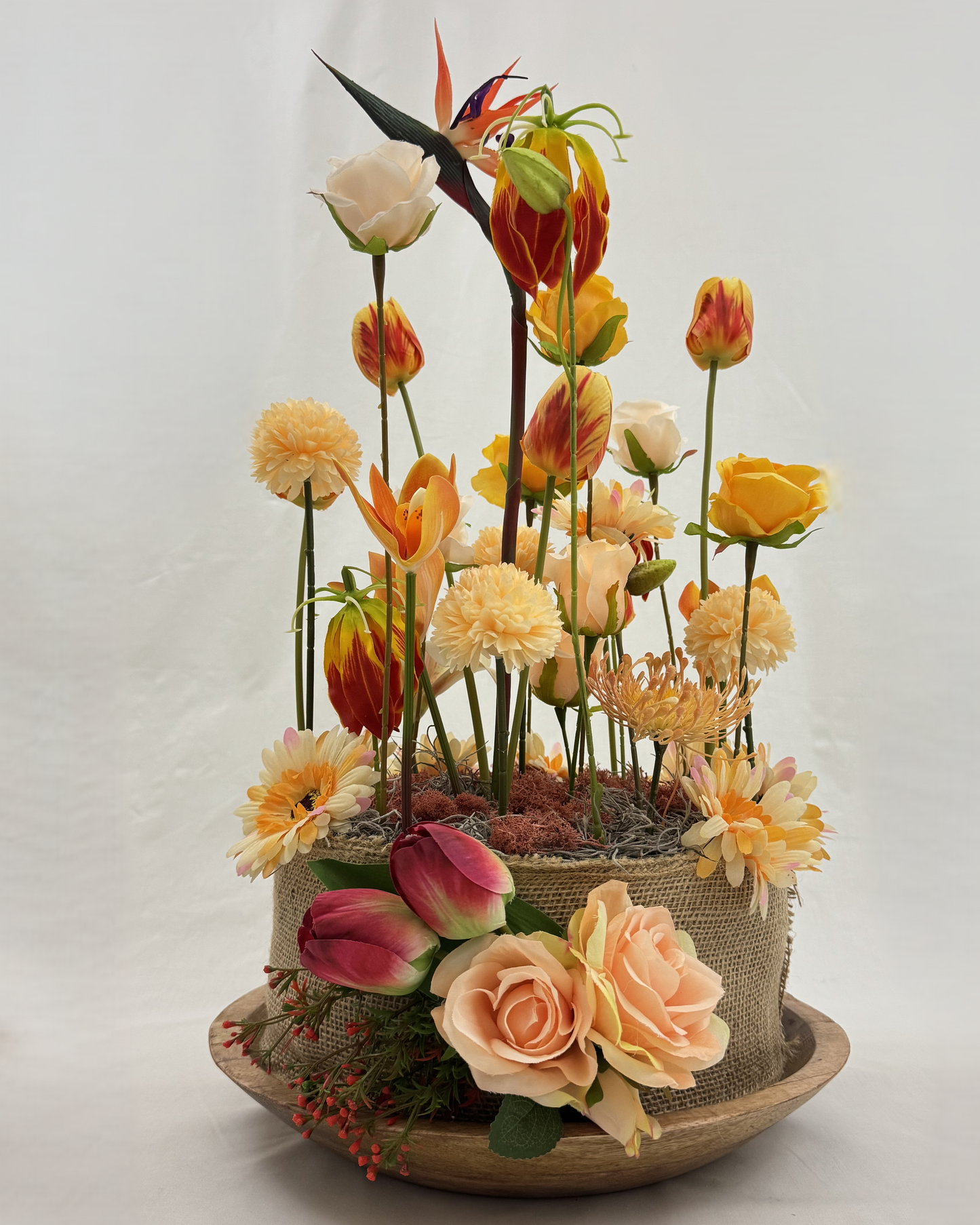 Lente rouwboeket geel