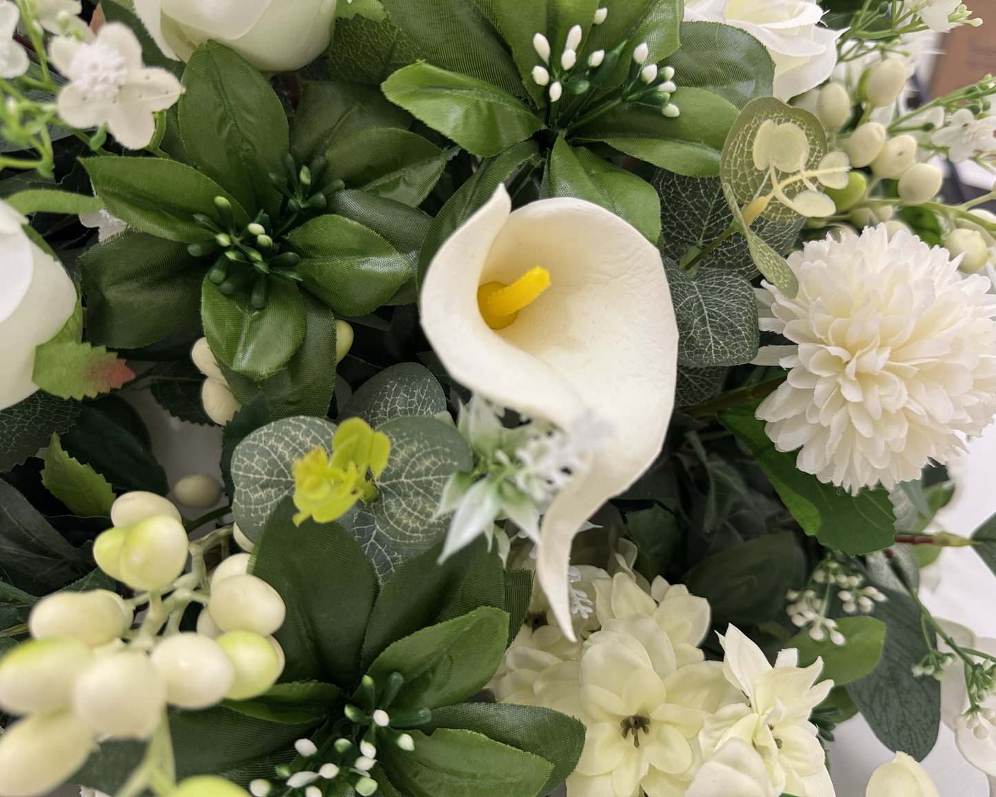 Calla wit in rouwstuk