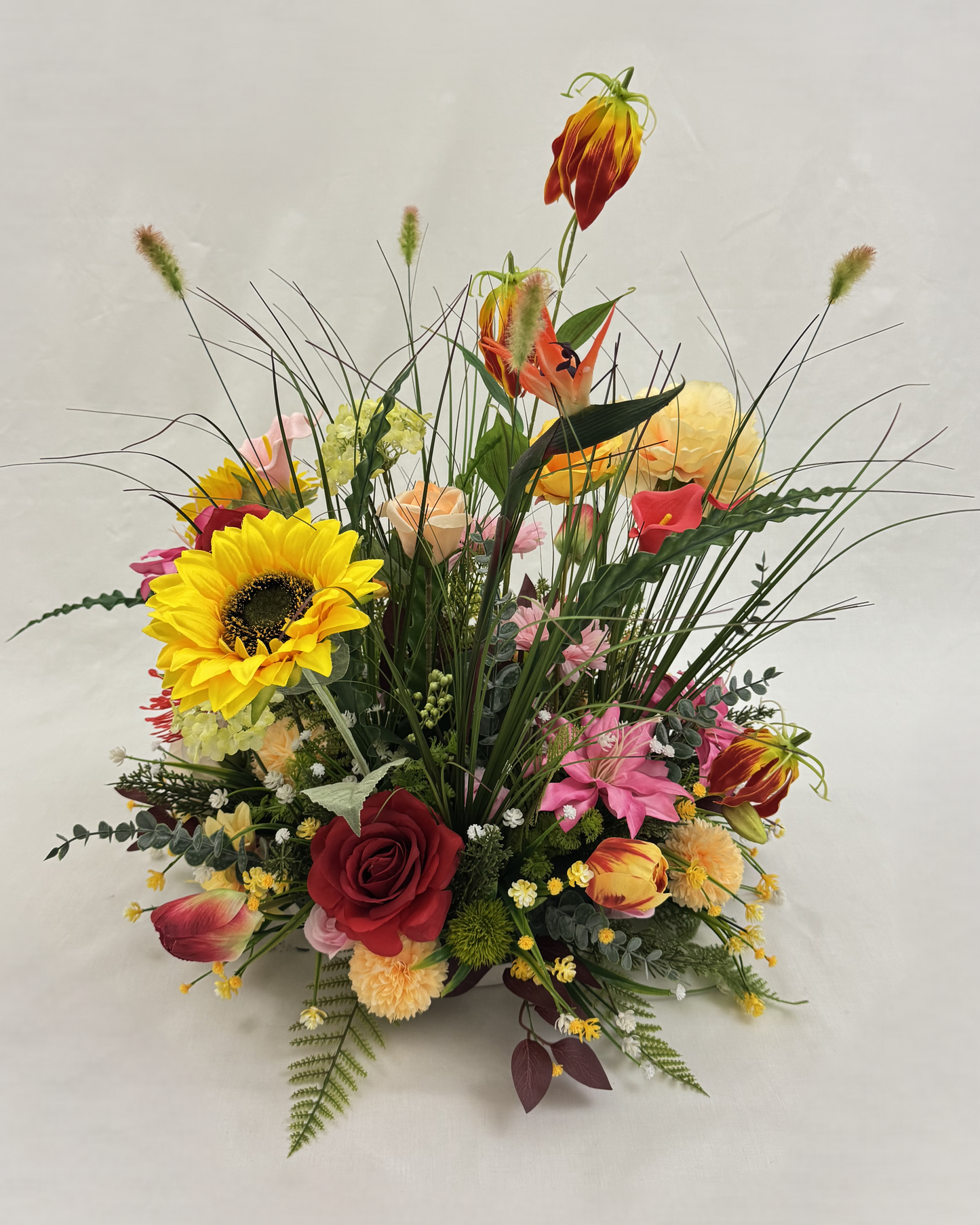 rouwbloemen veldboeket