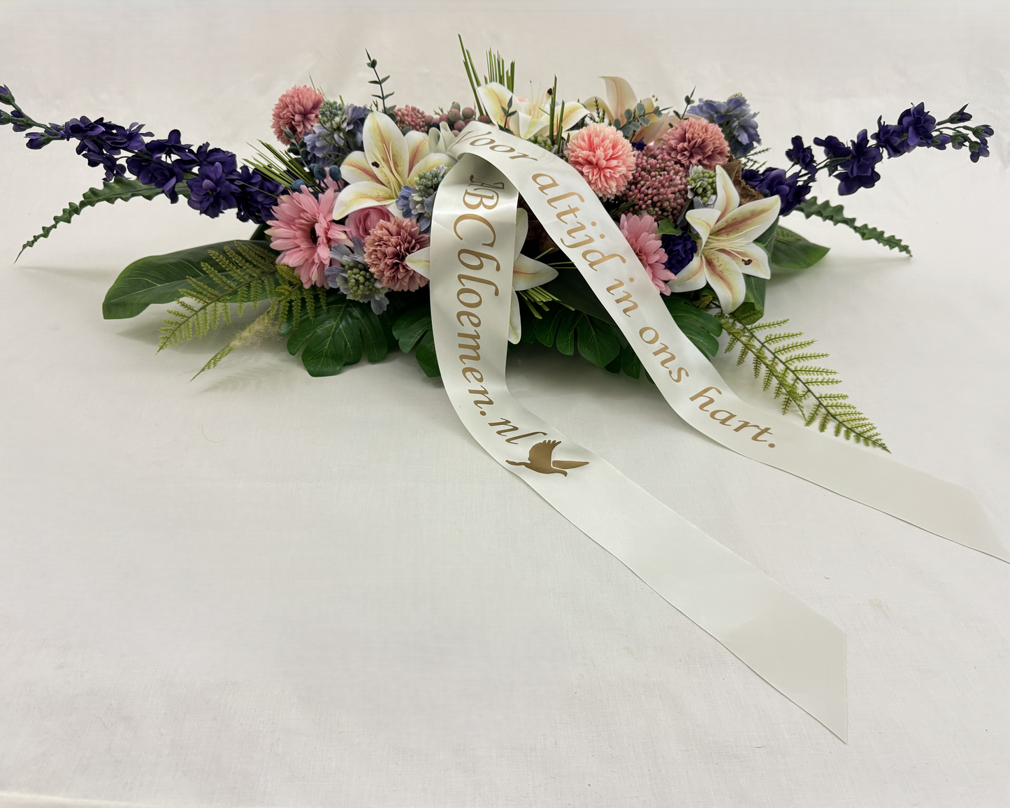 Kiststuk roze paars wit