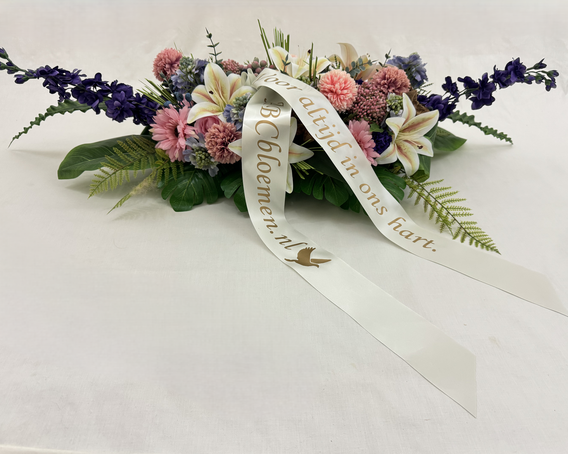 Kiststuk roze paars wit