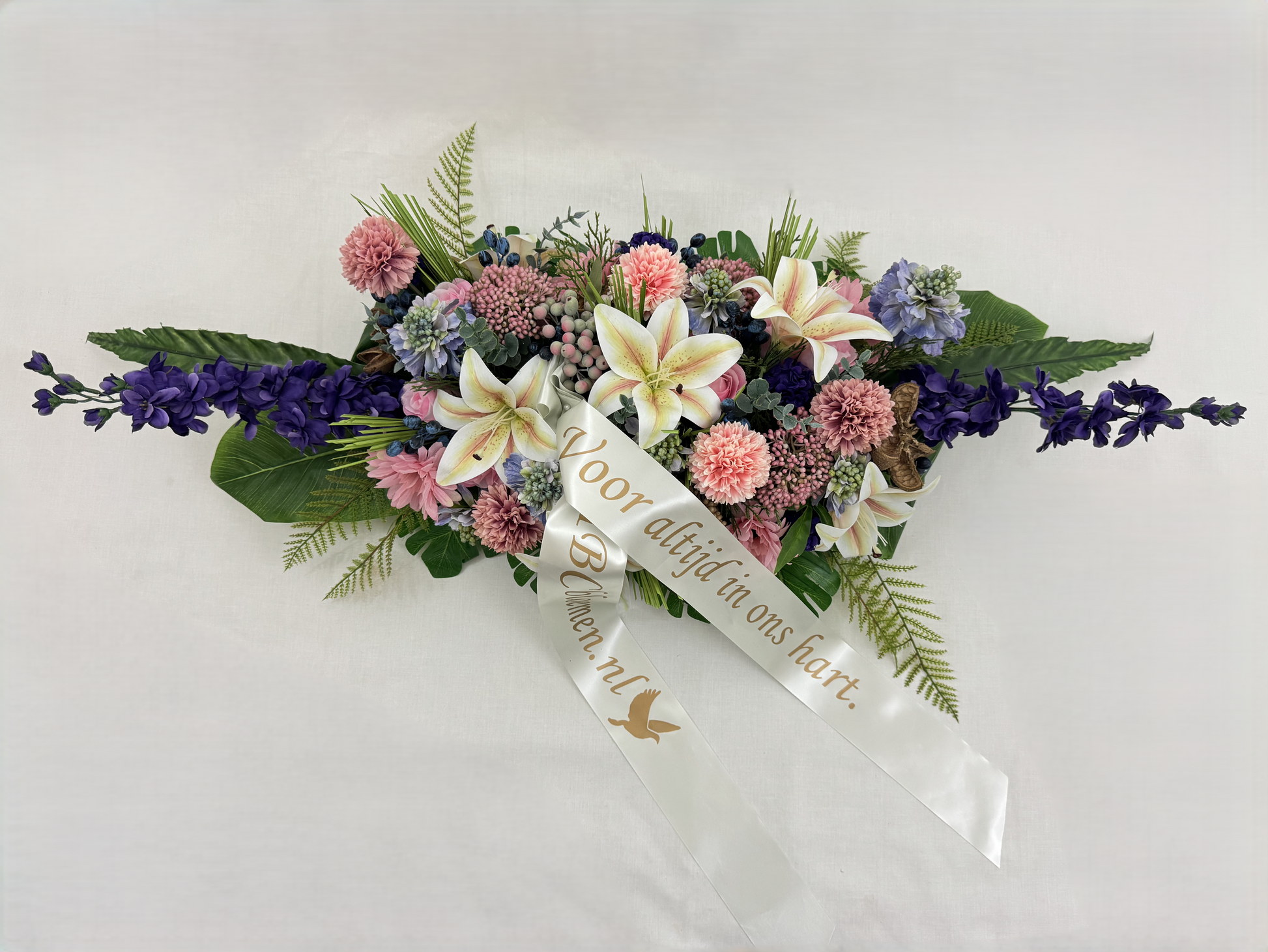 Kiststuk roze paars wit