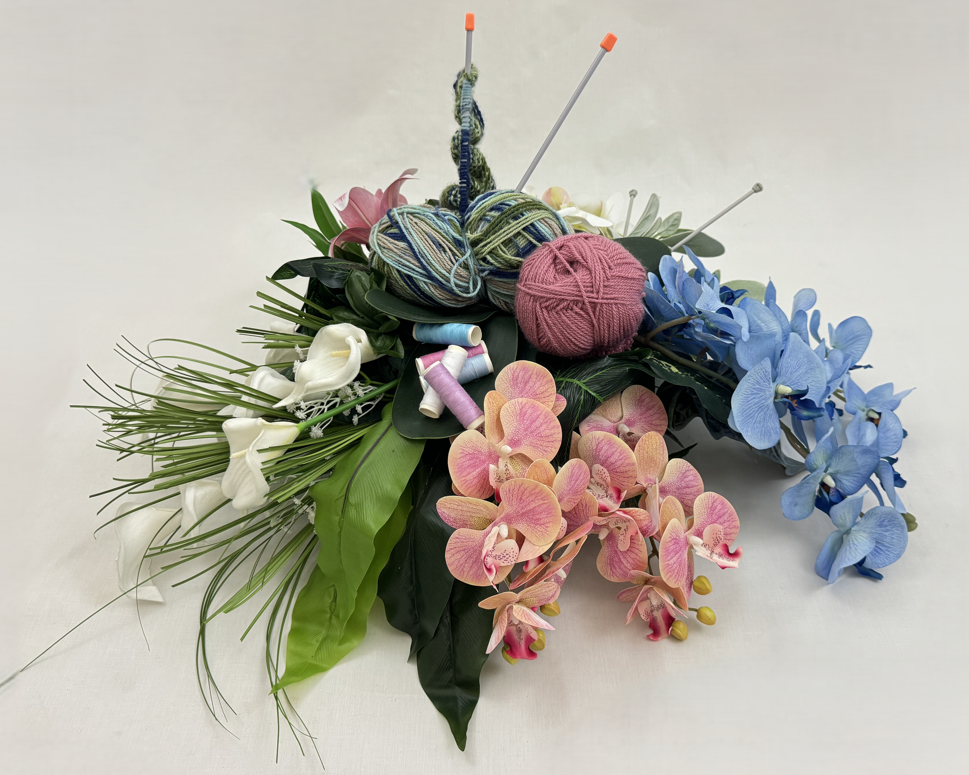 Rouwstuk met orchideen 