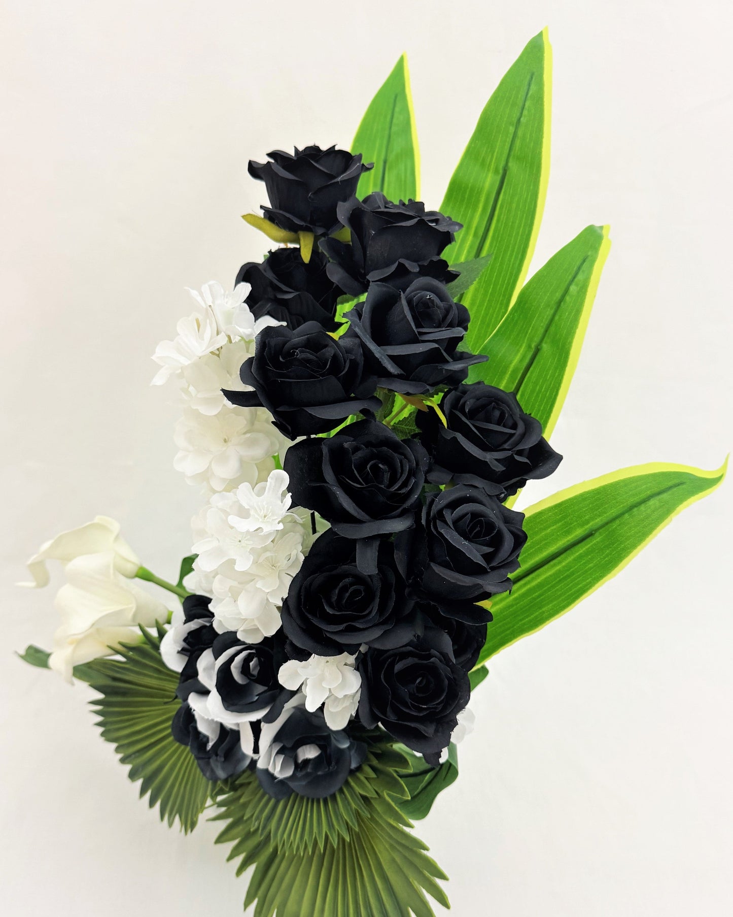 Apart rouwstuk zwart wit