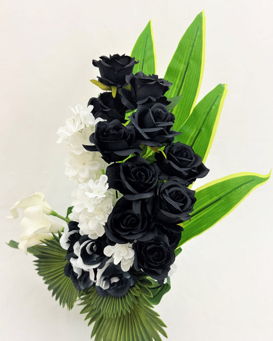 Apart rouwstuk zwart wit