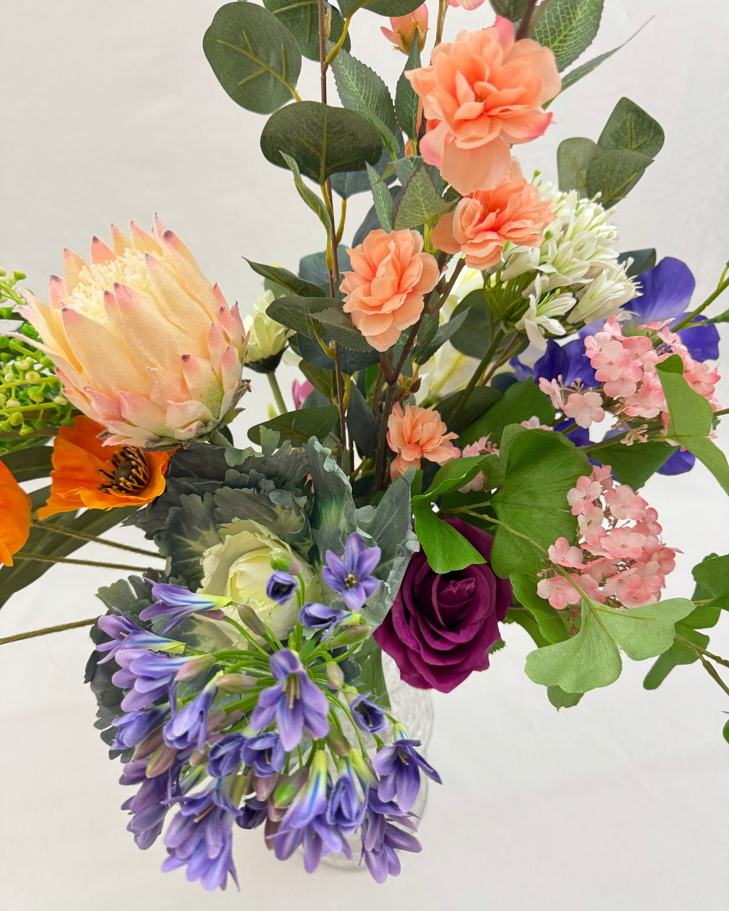 Rouwboeket van boven gezien