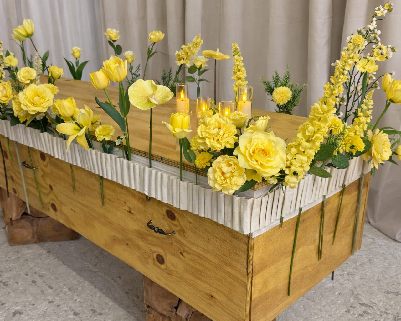 Bloemenband gele bloemen