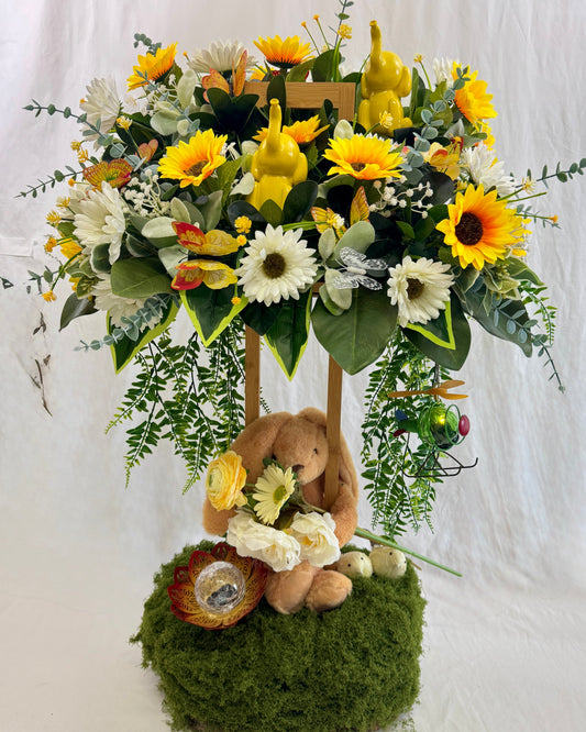 Gele bloemen in een kinderstuk