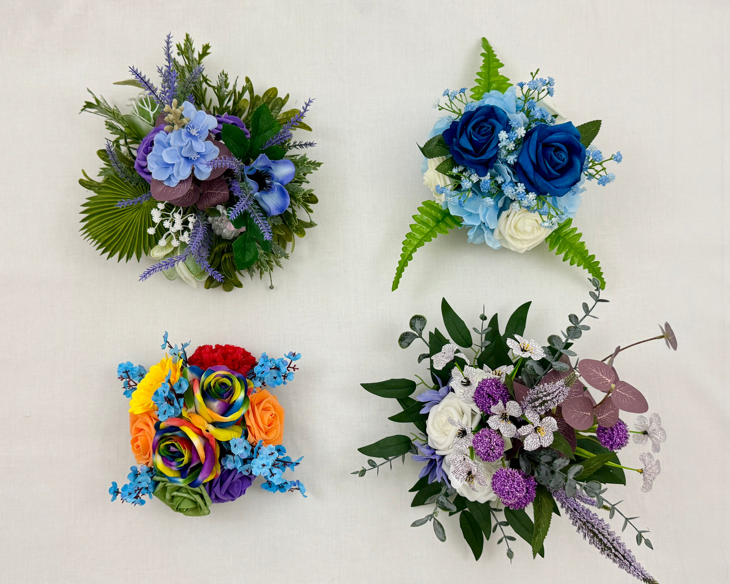 Collectie mini rouwboeketten