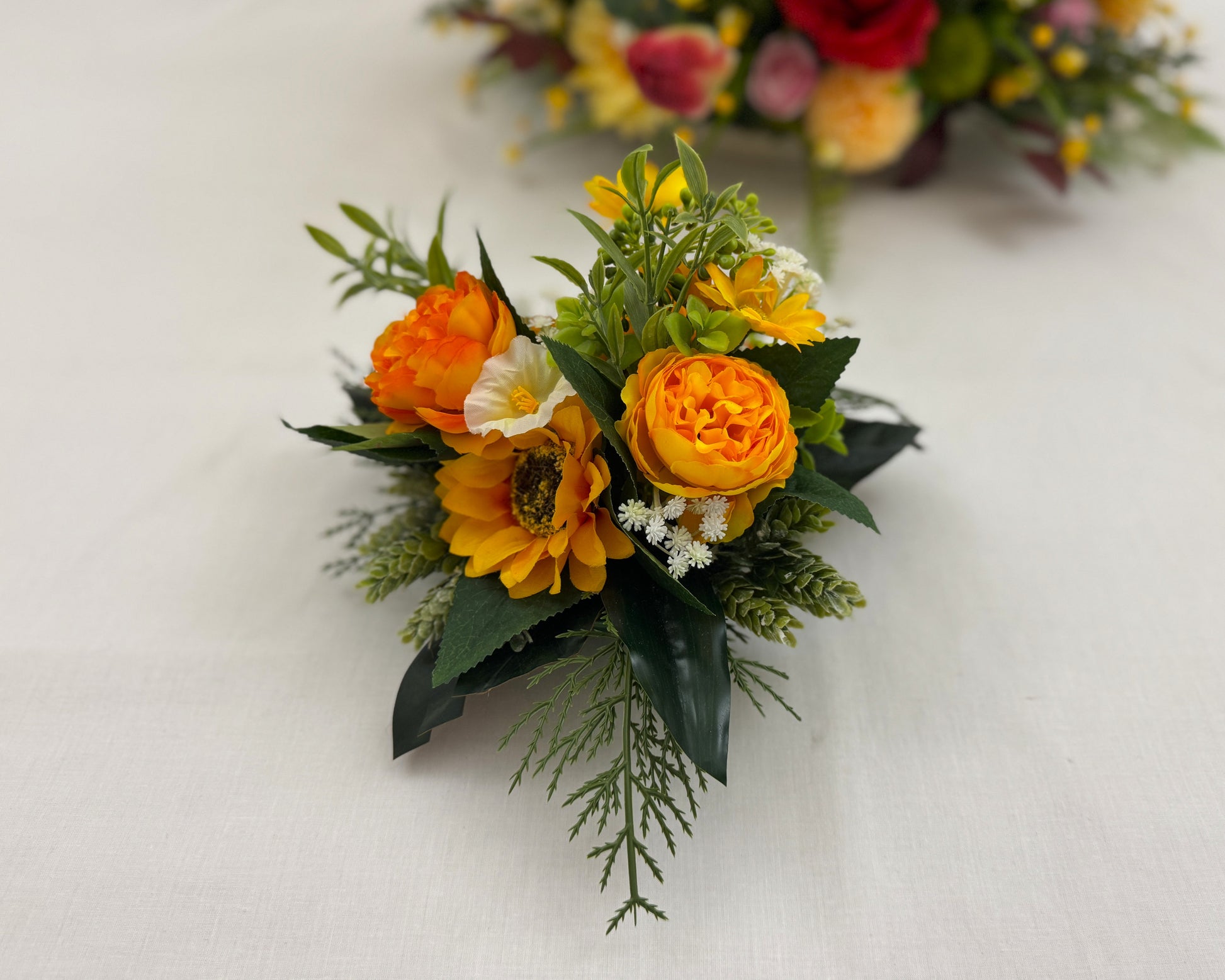 Mini-boeket oranje ABCbloemen
