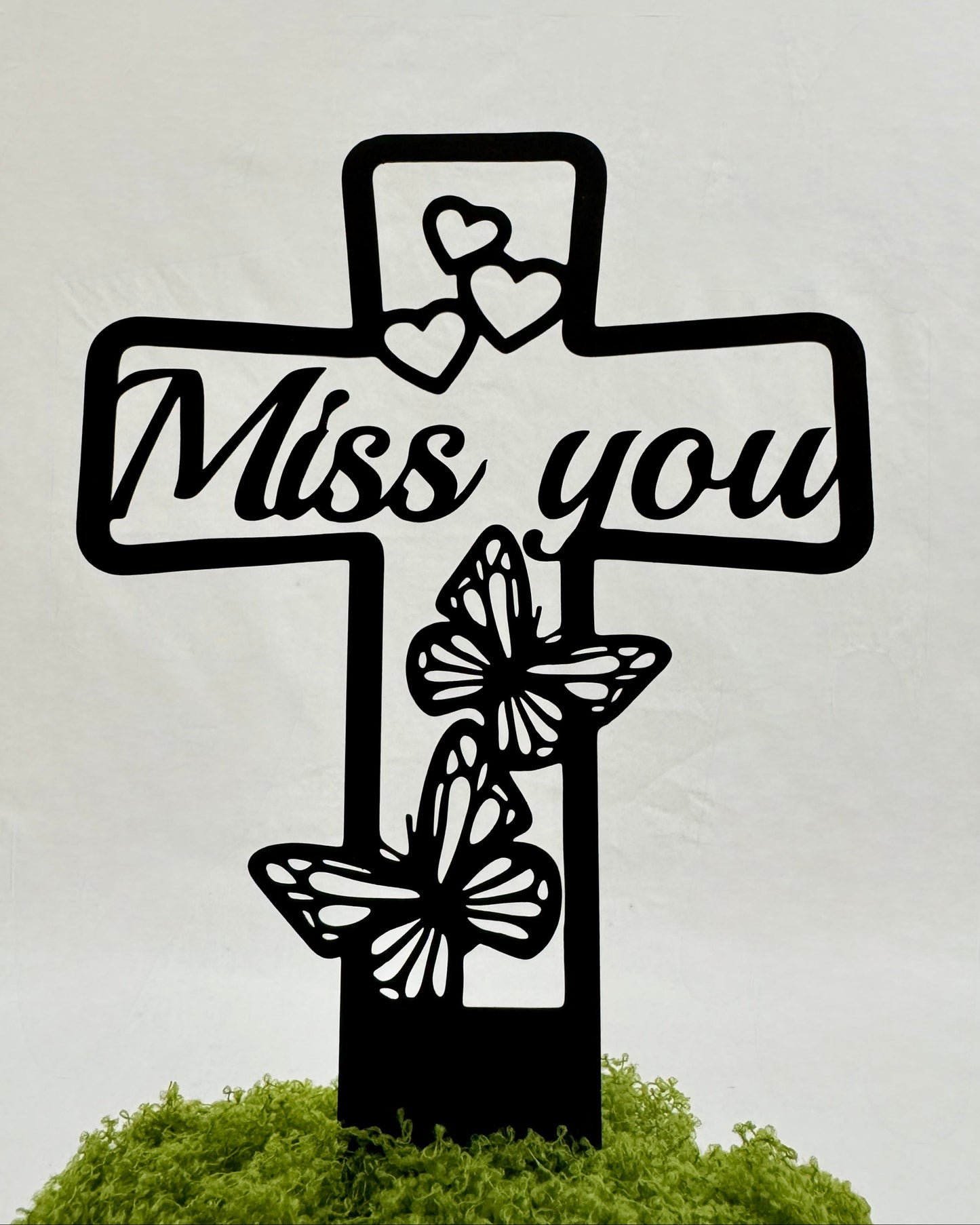 Tekstbordje - Miss You (kruis)