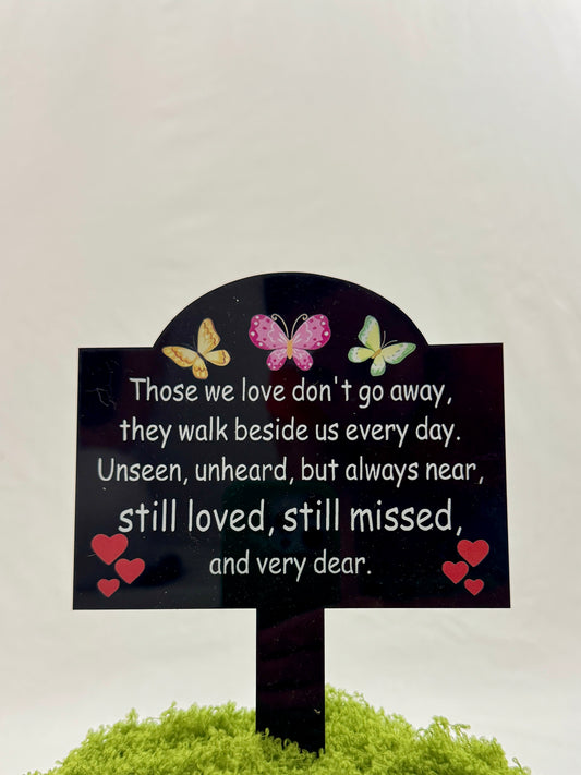 Tekstbordje - Still loved Still missed