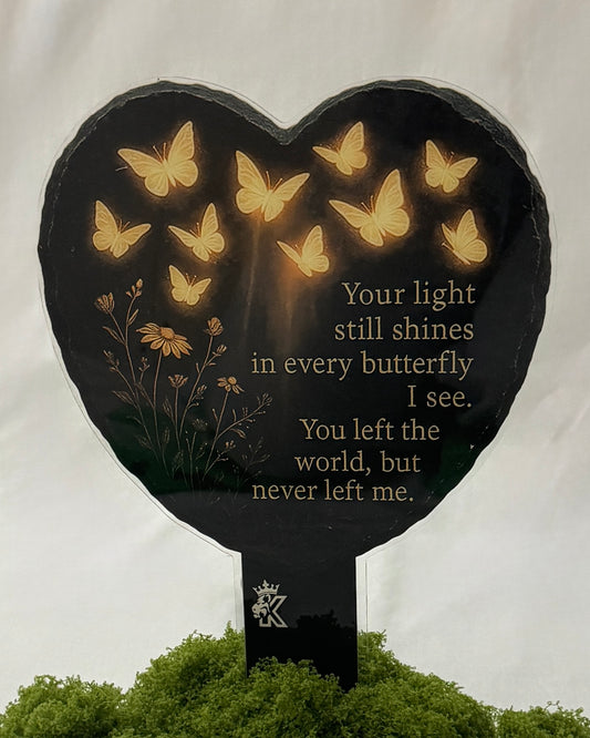 Tekstbordje - Your light still shines